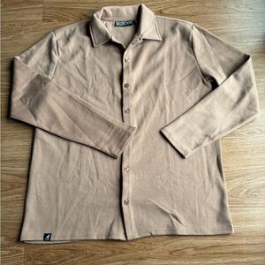 Kangol Beige Long-Sleeve Shirt Jacket